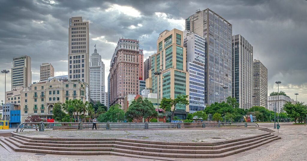 Vista do Vale do Anhangabaú, no centro de São Paulo